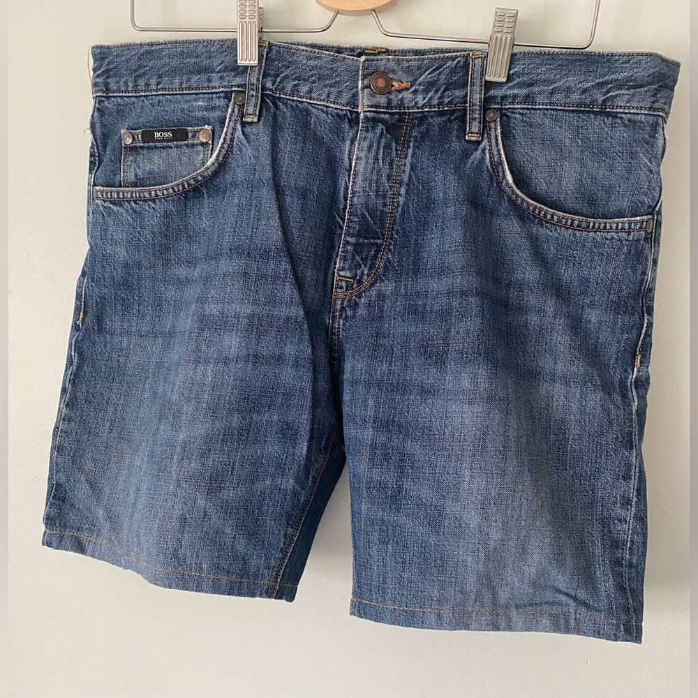 Boss Hugo Boss Maine Regular Fit Denim Shorts Size 34/34 Cotton Vacation GQ